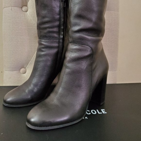 Kenneth Cole "Justin" knee high leather boots - Picture 3 of 9
